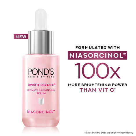 Buy Pond’s Bright Miracle Ultimate Brightening Serum with Niasorcinol, 30X better than Vit C, 15 ml-Purplle
