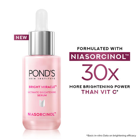 Buy Pond’s Bright Miracle Ultimate Brightening Serum with Niasorcinol, 30X better than Vit C, 15 ml-Purplle