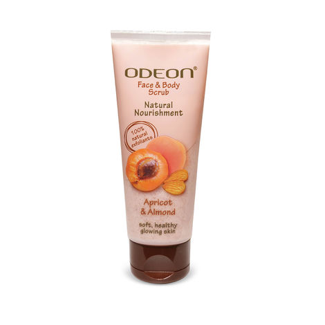 Buy Odeon Nourishing Apricot & Almond Face and Body Scrub - Gentle Exfoliating Scrub for Even Skin Tone I Reduces Tan - 100 ml-Purplle