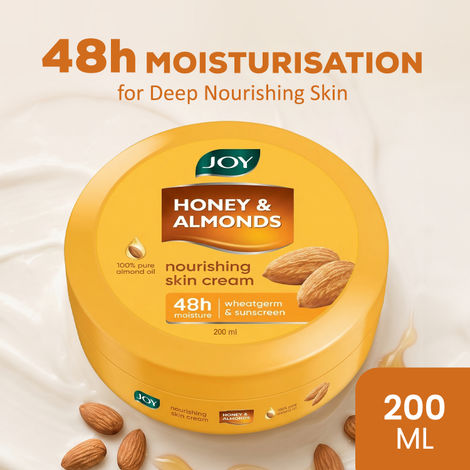 Buy Joy Honey & Almonds Deep Nourishing Skin Cream (200 ml) | 48h Moisture | Skin Cold Cream with Natural Sunscreen For Glowing Skin | Protects for Dryness & Retains Natural Moisture Balance-Purplle
