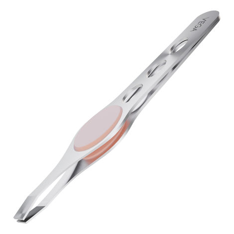 Buy VEGA Tweezer with Rubber Grip for Women | Precision Eyebrow Plucker with Rubber Grip | Stainless Steel Eyebrow Tweezer for Women & Men| Perfect Hair Removal Tool for Face, Brows & Upper Lips | (TW-04) 1 pc-Purplle