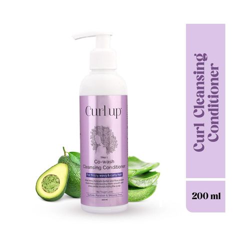 Buy Curl up Cowash Cleansing Conditioner | Mild 2 In 1 Shampoo & Conditioner |For Frizzy & Curly Hai (200 ml)-Purplle