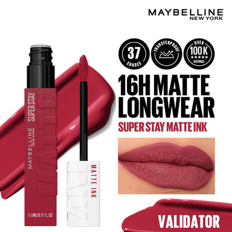 Buy Maybelline New York Superstay Matte Ink Liquid Lipstick - 16H Longwear Matte | Validator - 5 ml-Purplle