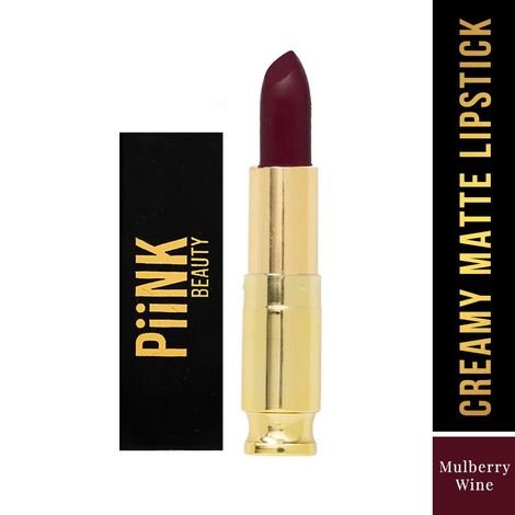 Buy Piink Beauty Weightless Creamy Matte Lipstick- Mulberry Wine CM-11 (4.2g) 4.2 gm-Purplle