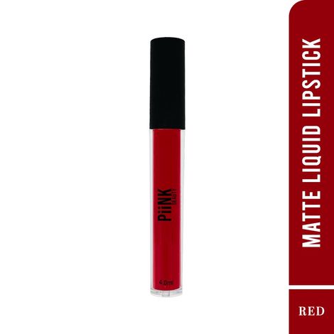 Buy Piink Beauty Stay Put Liquid Lipstick | LL-04 Red 4 ml-Purplle