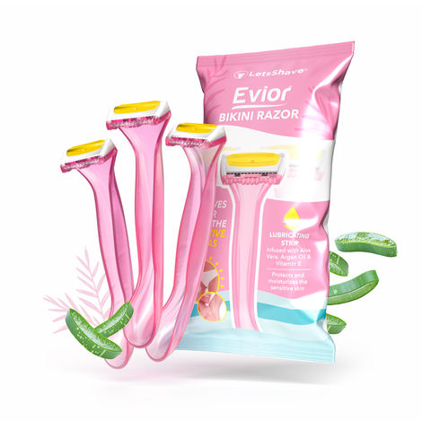 Buy LetsShave Evior Bikini Razor 3 Pcs-Purplle