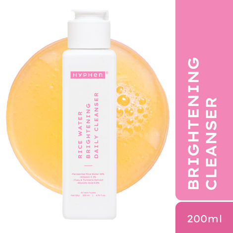 Buy Hyphen 10% Rice Water Brightening Face Wash | 1% Vit C & Glycolic Acid | Reduces Dark Spots & Pigmentation | All Skin Types | For Women & Men- 200 ml-Purplle