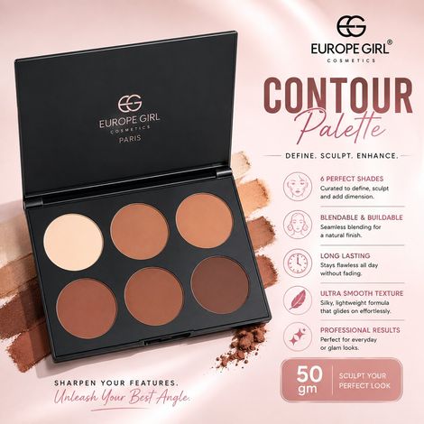 Buy Europegirl Cosmetics Contour Palette 50 gm-Purplle