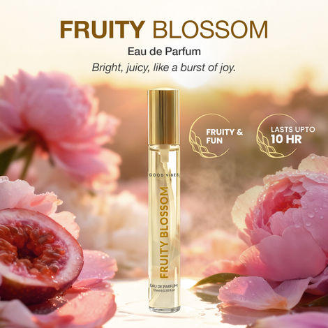 Buy Good Vibes Fruity Blossom Eau de Parfum – Passionfruit & Peony | Fruity Floral Perfume | Fresh, Playful & Uplifting Scent | Long-Lasting up to 10 Hours | Travel-Friendly Pocket Perfume for Women & Girls – 15 ml-Purplle