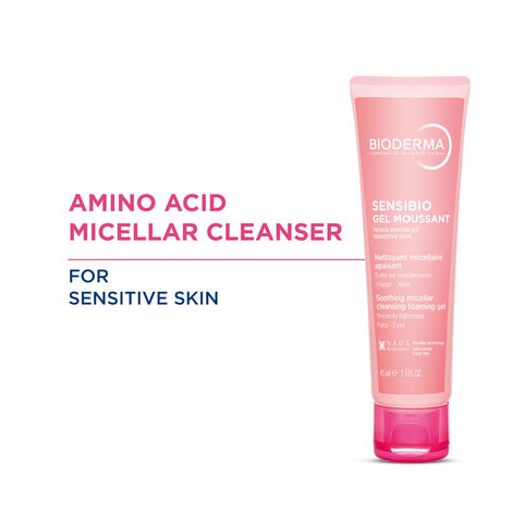 Buy Bioderma Sensibio Gentle Soothing Micellar Cleansing Foaming Gel For Sensitive Skin, 45 ml-Purplle