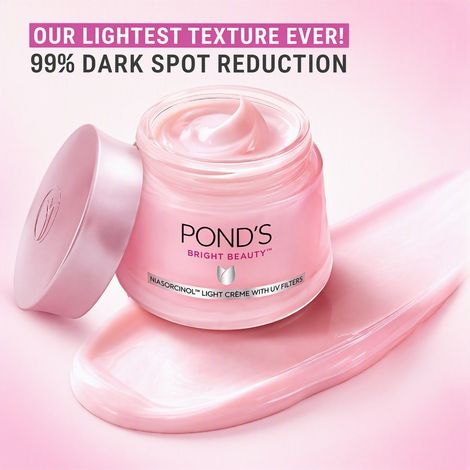 Buy Ponds Bright Beauty Light Cream With Uv Filter, Niasorcinol, Fades Dark Spots, Brightens Skin (50 gm)-Purplle