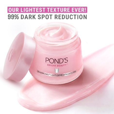 Buy Pond's Bright Beauty Light Cream with UV Filter, Niasorcinol, Fades Dark Spots, Brightens Skin, 50 gm-Purplle