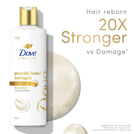 Buy Dove Peptide Bond Strength Shampoo | 180 ml-Purplle