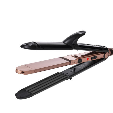 Buy Vega 3 in 1 Keratin Hair Styler (India's No.1* Hair Styler Appliance Brand) Straightener, Curler and Crimper (VHSCC-03), Rose Gold 1 pc-Purplle
