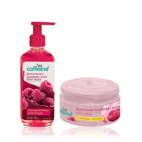 Buy mCaffeine Raspberry Body Wash & Scrub Kit (Body Scrub 175 gm + Body Wash 300 ml) Combo of 2-Purplle