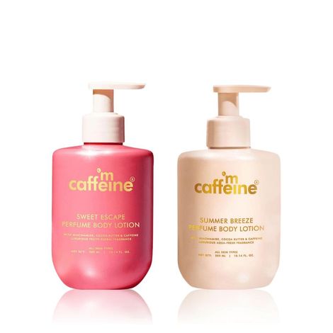 Buy mCaffeine Sweet & Summery Body Moisturizing Kit( Sweet Escape Body Lotion 300 ml+ Summer Breeze Body lotion 300 ml) Combo of 2-Purplle