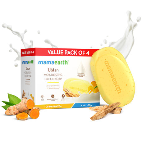 Buy Mamaearth Ubtan Moisturizing Lotion Soap Pack of 4 (125 g x 4)-Purplle