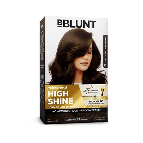 Buy BBLUNT Salon Secret High Shine Conditioning Hair Colour - Chocolate Dark Brown 130 gm-Purplle