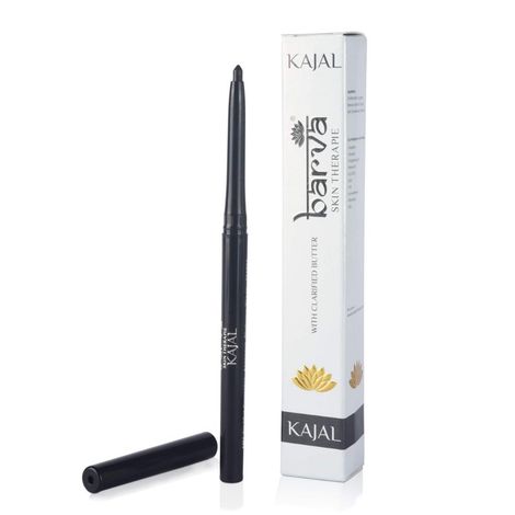 Buy Barva Skin Therapie's 100% Natural Kajal Pencil Stick Enriched with Vitamin E, Fragrance-Free, Intense Black, 0.25 gm-Purplle
