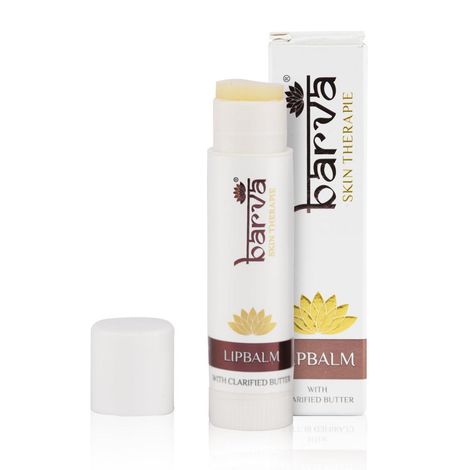 Buy Barva Skin Therapie Lip Balm, Made with Clarified Butter, Heals Dry Chapped Lips, Long Lasting, No Tint, 5 gm-Purplle