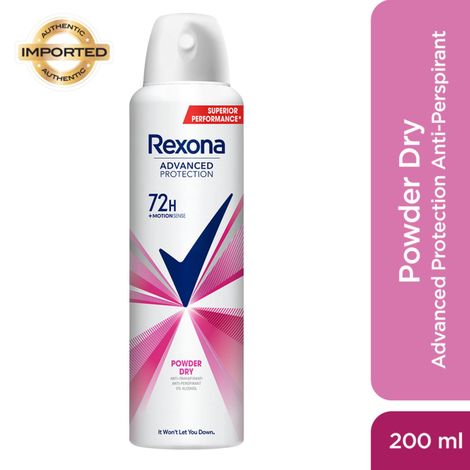 Buy Rexona Deodorant For Women, Powder Dry, Antiperspirant Body Spray For All Day Dryness & Freshness, MotionSense Technology, Alcohol Free, 200 ml-Purplle