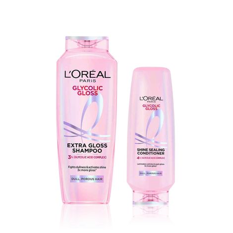 Buy L'Oreal Paris Gloss Shine Combo of 2 | 3X Shine Shampoo (340 ml) & Conditioner (175 ml) | For Smooth, Glossy Hair-Purplle