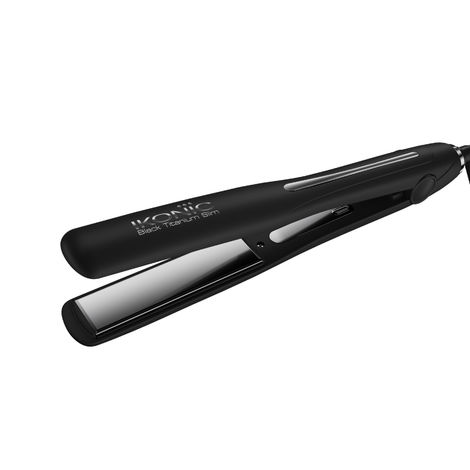Buy IKONIC PROFESSIONAL Black Titanium Slim Hair Straightener With Digital Heat Control And 1 Inch Slim Titanium Floating Plate -Black 1 pc-Purplle