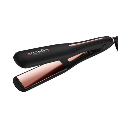 Buy IKONIC PROFESSIONAL Gleam Pro Hair Straightener, Black| Super Slim 1.5 Inch Plates| Ergonomically Slim| Digital Temperature Control| Automated Shut Off Safety | Advanced Rose Gold Titanium Surface| Quick Heat 1 pc-Purplle