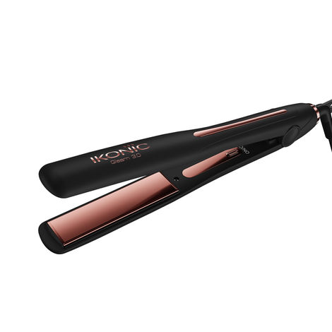 Buy IKONIC PROFESSIONAL Gleam 3.0 Hair Straightener, Black| Super Slim 1 Inch Plates | Ergonomically Slim | Digital Temperature Control| Automated Shut Off Safety | Advanced Rose Gold Titanium Surface| Quick Heat 1 pc-Purplle