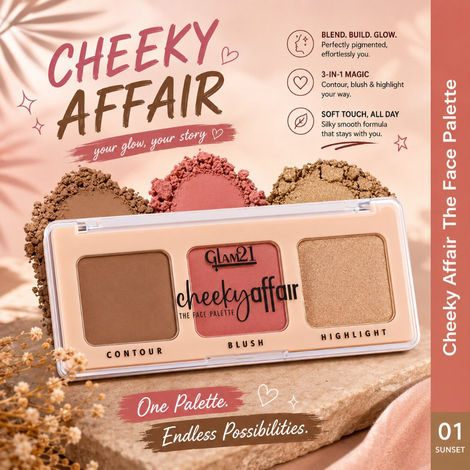 Buy Glam 21 Cheeky Affair The Face Palette - Sunset (8.6 gm)-Purplle