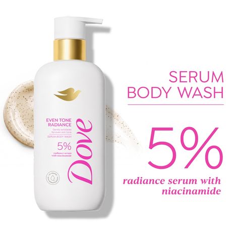 Buy Dove Even Tone Radiance Serum Body Wash with 5% Radiance Serum with Niacinamide (300 ml)-Purplle