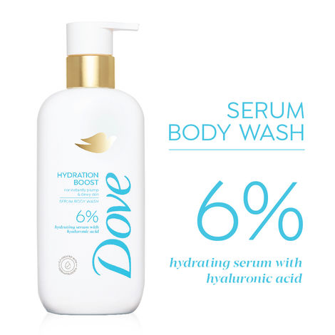 Buy Dove 6% Hydrating Serum with Hyaluronic Acid Hydration Boost Bodywash 300 ml-Purplle