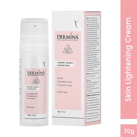 Buy Dermina Skin Lightening Cream With Ceramide & Vitamin C, Glowing, Firm Skin & Wrinkles, All Skin, 30 ml-Purplle