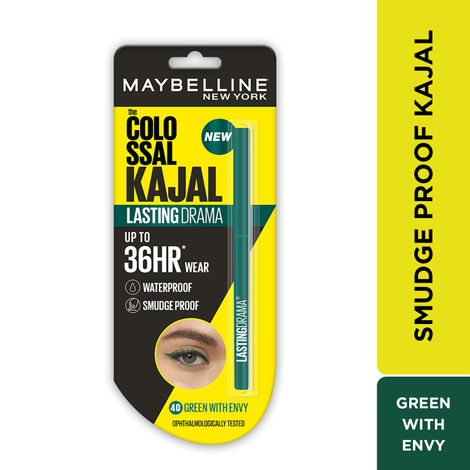 Buy Maybelline New York Colossal Lasting drama Kajal - 36H Wear, Waterproof, Smudge proof Kajal - 40 Green With Envy, 0.31 gm-Purplle