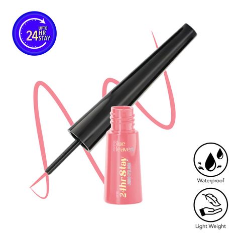 Buy Blue Heaven 24hr Stay Liquid Eyeliner Waterproof Smudge Proof | Quick Dry, Fine-Tip Brush for Precision | Long-Lasting Eye Liner for Women | Cotton Candy | 3 ml-Purplle
