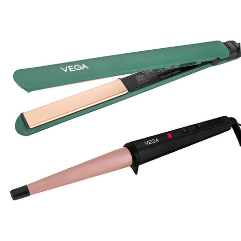 Buy Vega Salon Smooth Hair Straightener & Curler combo | Salon Smooth Hair Straightener (VHSH-42) & I-Curl Hair Curler for Women with Ceramic Coated 0.5 inch-1 inch Barrel (VHCH-05) Combo of 2-Purplle