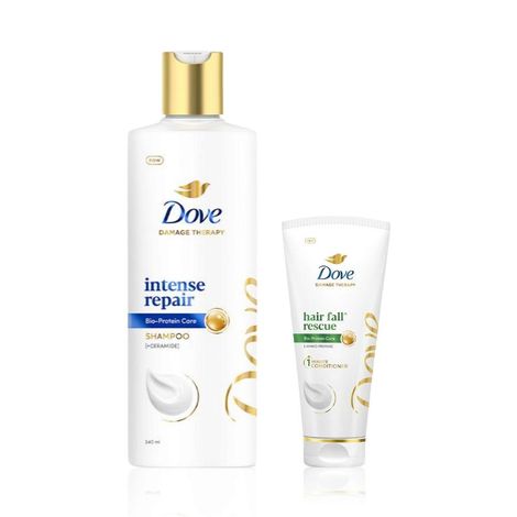 Buy Dove Hair Fall Rescue Combo ( Shampoo (340 ml) + Conditioner For Strong Frizz Protected Hair (175 ml)) Combo of 2-Purplle