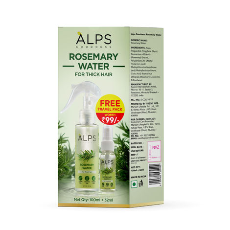 Buy Alps Goodness Rosemary Water Spray 100 ml + 32 ml-Purplle