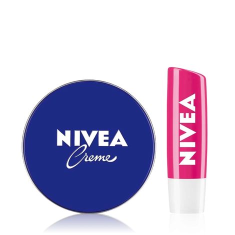 Buy Nivea Lip & Body Care Duo(Fruity Watermelon Shine Lip Balm (4.8 gm)+Nivea Creme (60 ml)) Combo of 2-Purplle