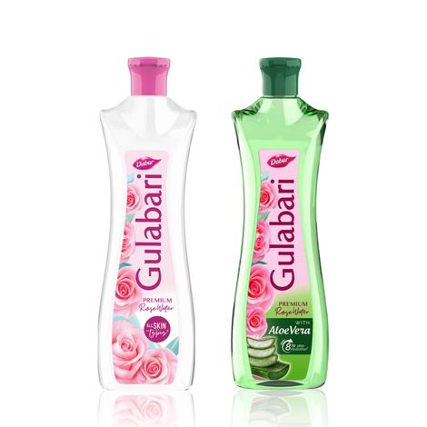 Buy Dabur Gulabari Rose Toner Combo(Dabur Gulabari 400 ml+ Premium Rose Water with Aloe Vera 400 ml ) Combo of 2-Purplle