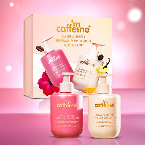 Buy mCaffeine Perfume Body Lotion Gift Kit | Sweet & Breezy Premium Gift set For Men & Women | Deeply Moisturizes | For All Special Occasions- Pack of 2-Purplle