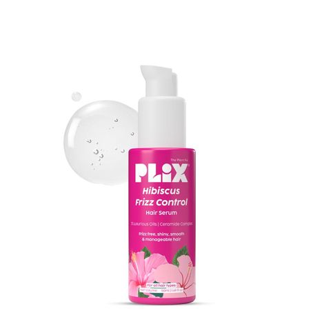 Buy PLIX Hibiscus Frizz Control Hair Serum | Protects & Smoothes, Dry, Flyaway & Frizzy Hair, With 13 Nourishing Oils | 3x Strength with Fiberhance | 50 ml-Purplle