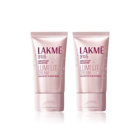 Buy Lakme Lumi Strobe Cream - Highlighter + Moisturizer + Primer With Hyaluronic Acid & Niacinamide - Dewy Rose (30 gm ) Pack of 2-Purplle