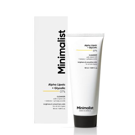 Buy Minimalist Alpha Lipoic + Glycolic 7% Cleanser 50 ml-Purplle