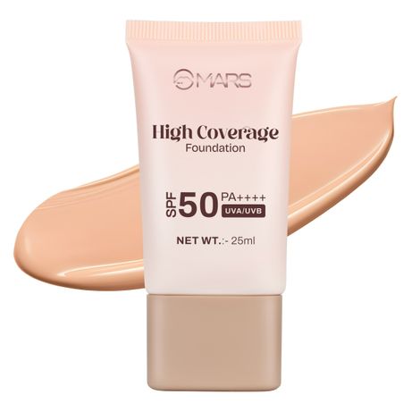 Buy MARS SPF50 PA++++ High Coverage Foundation (25 ml) (05-SANDSTONE) | Blemish Free & Easy to Blend Foundation for Makeup-Purplle