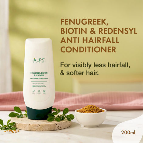 Buy Alps Goodness Fenugreek, Biotin and Redensyl Anti Hairfall Hair Conditioner (200 ml)| Methi Hairloss Control Conditioner For All Hair Types | Silicone, Sulphate & Paraben Free | Vegan & Cruelty Free-Purplle