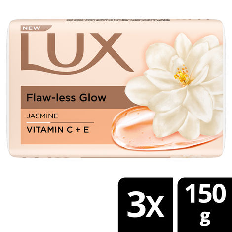 Buy Lux Velvet Glow Jasmine & Vitamin E For Glowing Skin Beauty Soap Mega Pack 3X150 g-Purplle