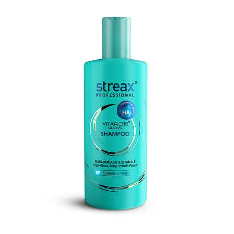 Buy Streax Professional Vitariche Gloss Shampoo With Hyaluronic Acid | Sulphate-Free | For Dry, Frizzy Hair 300 ml-Purplle