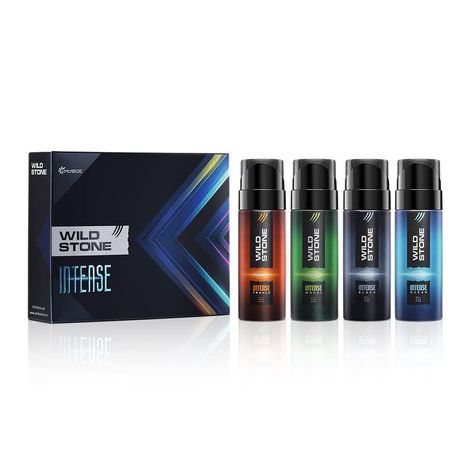 Buy Wild Stone Intense no gas deodorant travel (Black, Ocean, Trance & Wood)pack of 4 (40 ml each)-Purplle