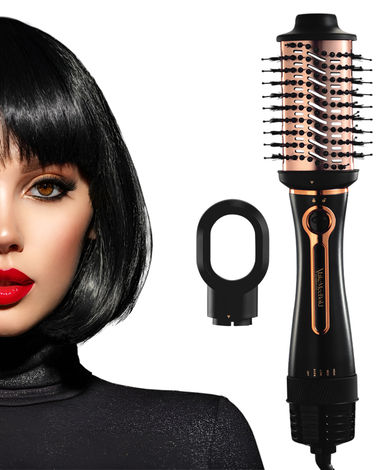 Buy MakeMeeBold by Urban Yog 3-in-1 Hot Air Brush| 1.5-inch Barrel | Hair Dryer Hair Straightener Volumizer Blow Dryer Styling Tool,1200 Watt, Multicolour, 1 Pc-Purplle
